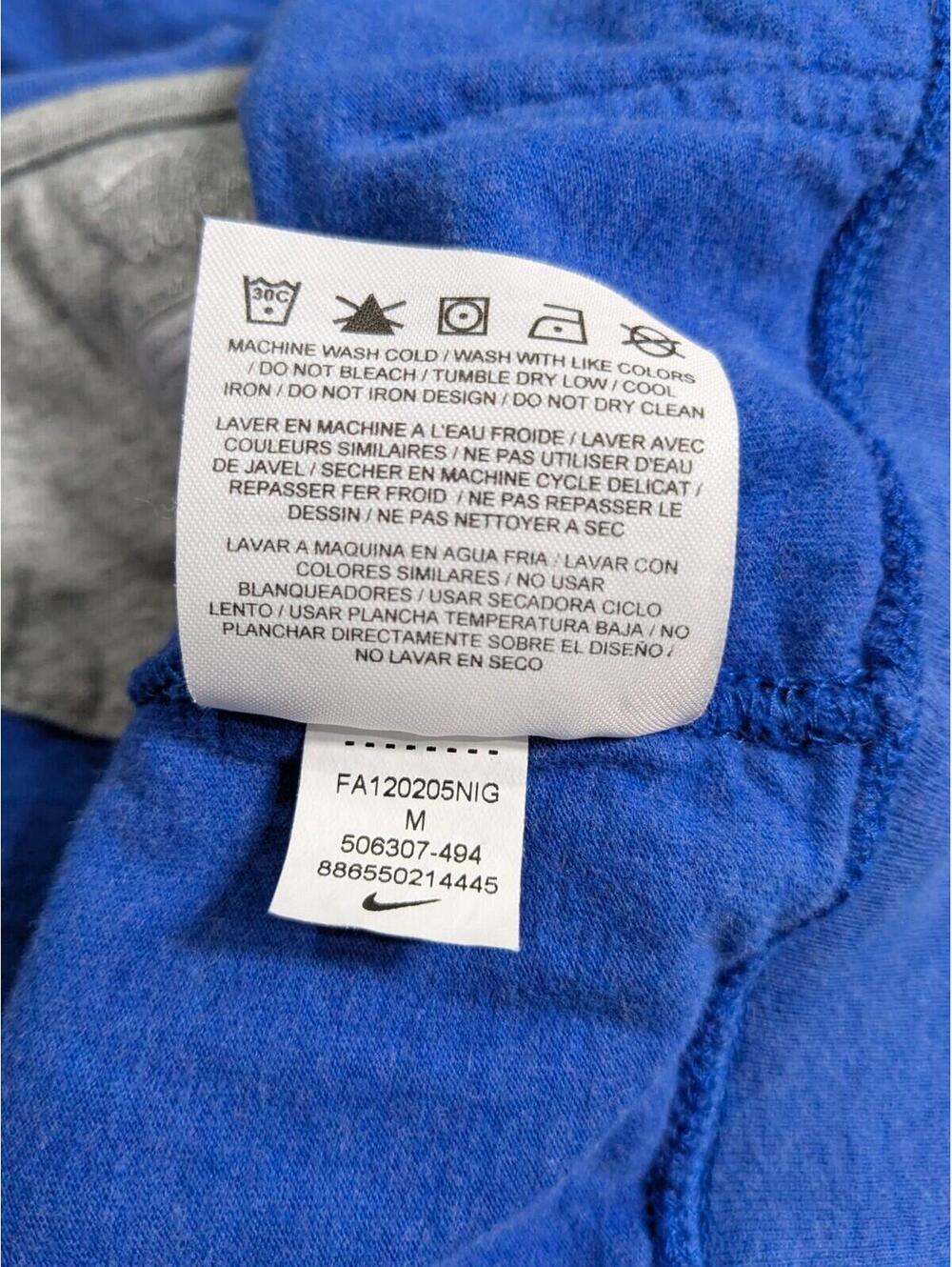Nike Women's The Athletic Dept. Blue Vintage 2005 Hoodie, Cotton, Medium, Fitted - Picture 12 of 13